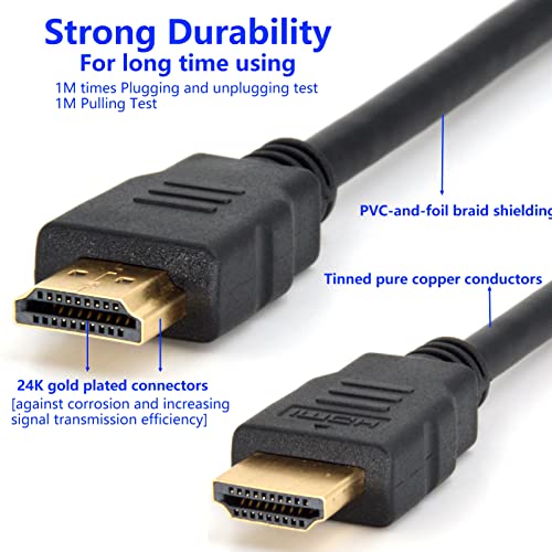 MOCATEC Prémiumkategóriás 4K-HDMI Kábel 2.0 Ethernet - Kábel HDMI 4K 2.0 (4K @ 60Hz) Kész nagysebességű 18Gbps - Aranyozott Csatlakozók - ARC